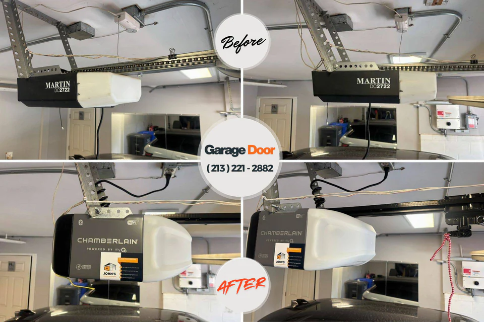 Before and after: garage door repair Helena Valley Southeast, MT
